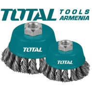 Wire brush with braided cup 100mm