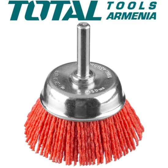 Nylon brush with cup 50 mm