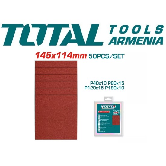 Sandpaper set 50 pcs 114mm Sandpaper set 50 pcs 114mm