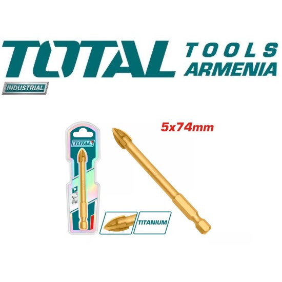 Tile and glass drill bit 5x74 mm Tile and glass drill bit 5x74 mm