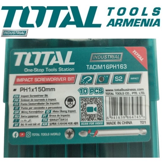 PH1 impact screwdriver 150mm bits set 10pcs