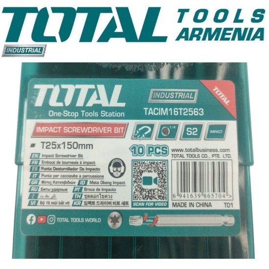 T25 impact screwdriver 150mm bits set 10pcs