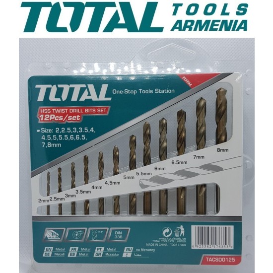 HSS twist drill bit set 12pcs HSS twist drill bit set 12pcs