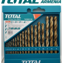 HSS twist drill bit set 19pcs