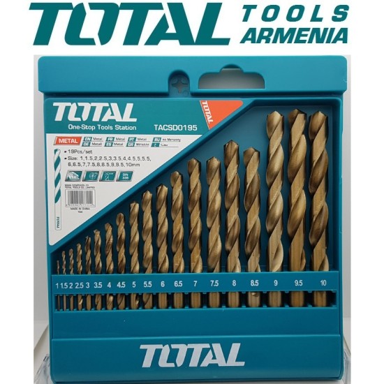 HSS twist drill bit set 19pcs HSS twist drill bit set 19pcs