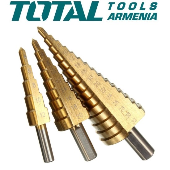 Step drill bit set 3 pcs Step drill bit set 3 pcs