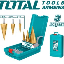 Step drill bit set 3 pcs