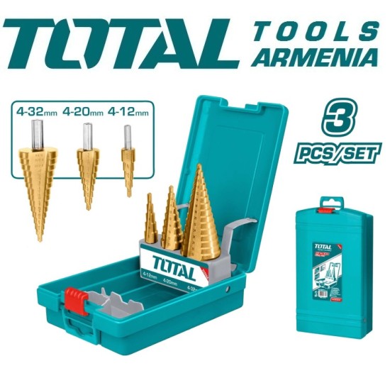Step drill bit set 3 pcs Step drill bit set 3 pcs