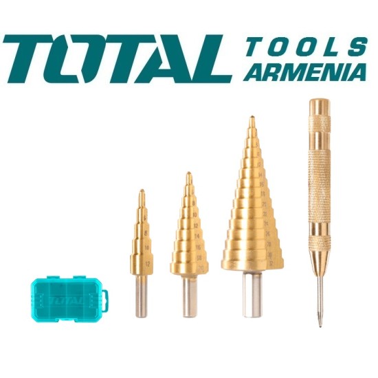 Step drill bit set 4 pcs Step drill bit set 4 pcs