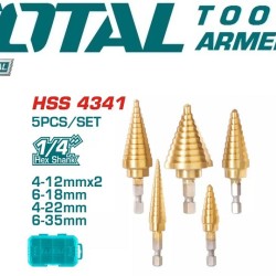 Step drill bit set 5 pcs