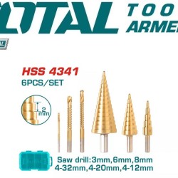 Step drill bit set 3 pcs