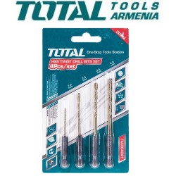 HSS twist drill bits set 4 pcs