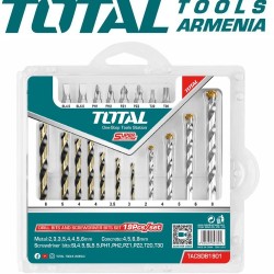 Set of drill bits and screwdriver bits 19pcs