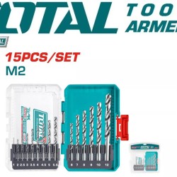 HSS twist drill bit set 15pcs