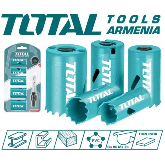 7 Pcs Bi-metal Hole Saw Set 7 Pcs Bi-metal Hole Saw Set