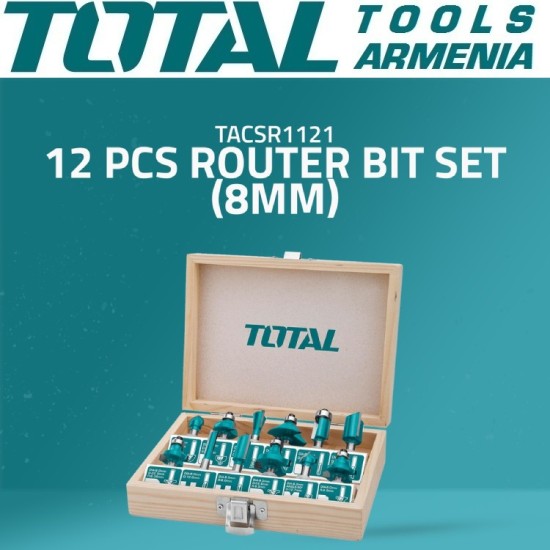 Router Bit Set - 8 mm 12pcs Router Bit Set - 8 mm 12pcs