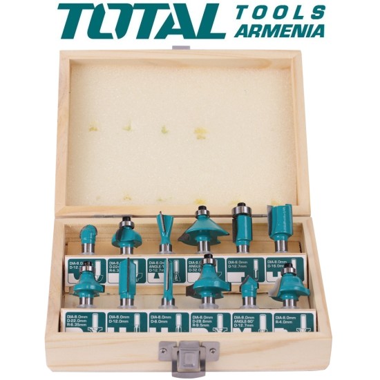 Router Bit Set - 8 mm 12pcs Router Bit Set - 8 mm 12pcs