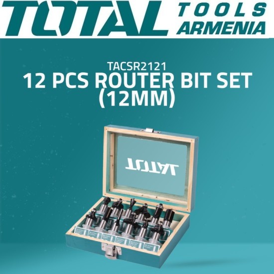 Router Bit Set - 12 mm 12pcs