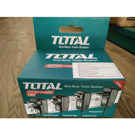 Charger Li-Ion 18 V / 1,5 Ah / For battery TOBPLI228180 Charger Li-Ion 18 V / 1,5 Ah / For battery TOBPLI228180