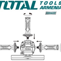 Angle grinder/1400W/125mm/INDUSTRIAL
