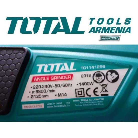 Angle grinder/1400W/125mm/INDUSTRIAL Angle grinder/1400W/125mm/INDUSTRIAL