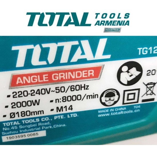 Angle grinder/2000W/180mm/INDUSTRIAL Angle grinder/2000W/180mm/INDUSTRIAL