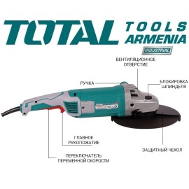 Անկյունային հղկող մեքենա (ԱՀՄ) - Բալգարկա /2400Վատտ/230մմ/Արտադրական/INDUSTRIAL
