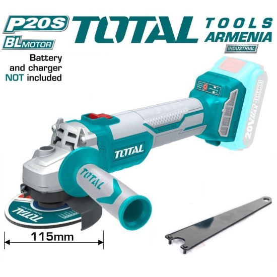 Cordless angle grinder/20 V/2A-4A /115mm/Brushless Motor/INDUSTRIAL Cordless angle grinder/20 V/2A-4A /115mm/Brushless Motor/INDUSTRIAL