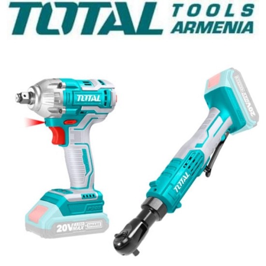 Cordless impact wrench and clamp 20V
