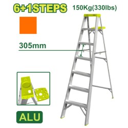 Aluminum single-sided ladder (with tool tray) 6+1 steps DTLD4H07