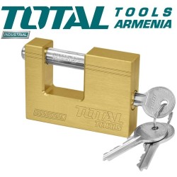 Heavy duty brass block padlock 60mm