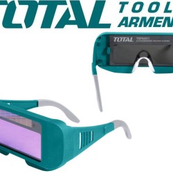 Auto darkening welding glasses