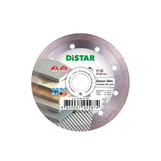 Diamond cutting disc 1A1R 125x22.22x10x1.2mm Decor Slim Diamond cutting disc 1A1R 125x22.22x10x1.2mm Decor Slim