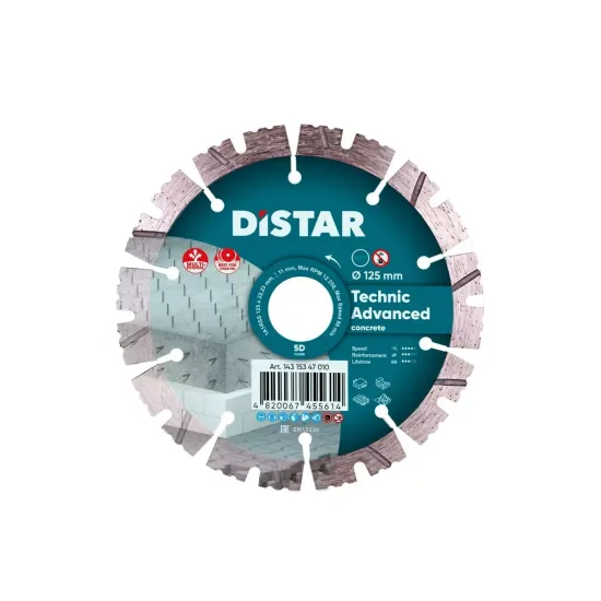 Diamond cutting disc DISTAR 1A1RSS 125 Technic Advanced 125x22.22x11x2.2mm Diamond cutting disc DISTAR 1A1RSS 125 Technic Advanced 125x22.22x11x2.2mm