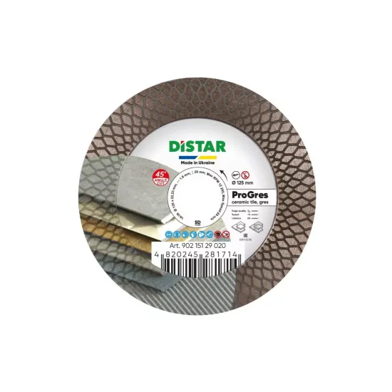 Diamond cutting disc 125x22.22x20x1.9mm 1A1R 125 PRO Gres Diamond cutting disc 125x22.22x20x1.9mm 1A1R 125 PRO Gres