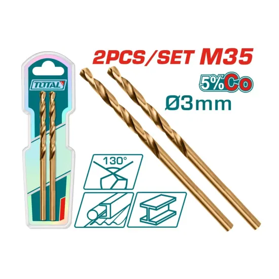 Cobalt drill HSS CO-M35 3mm Cobalt drill HSS CO-M35 3mm