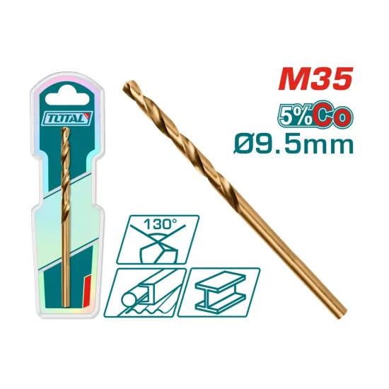 Cobalt drill HSS CO-M35 9.5mm Cobalt drill HSS CO-M35 9.5mm