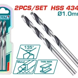 Metal drill bit set 2 pcs 1mm