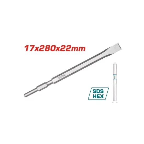 Flat chisel 17X280X22 mm - SDS - HEX Flat chisel 17X280X22 mm - SDS - HEX
