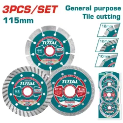Dry cut diamond Disc set 3pcs 115mm