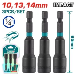 Magnetic impact nut set