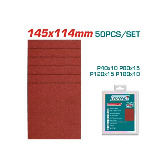 Sandpaper set 50 pcs 114mm Sandpaper set 50 pcs 114mm