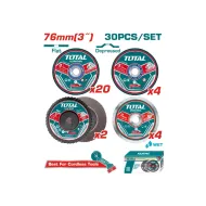 Cutting and grinding disc set