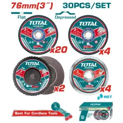 Cutting and grinding disc set