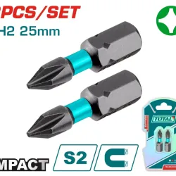 PH2 impact screwdriver bits set 2pcs 25mm
