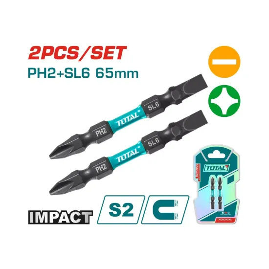 Impact bits double-sided 2 pcs Impact bits double-sided 2 pcs