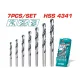HSS twist drill bit set 7pcs HSS twist drill bit set 7pcs