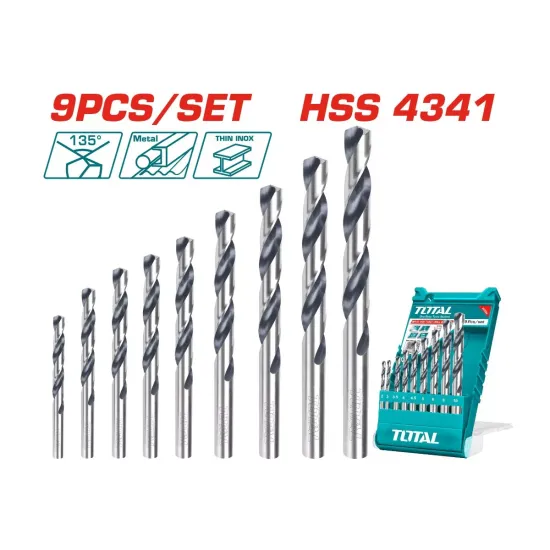 HSS twist drill bit set 9pcs HSS twist drill bit set 9pcs