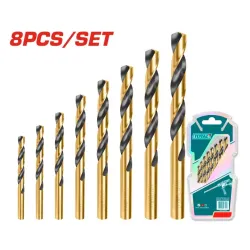 HSS twist drill bit set 8pcs