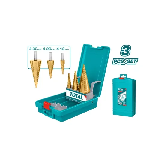 Step drill bit set 3 pcs Step drill bit set 3 pcs
